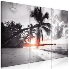 Palme natur meer grau vlies - grau,