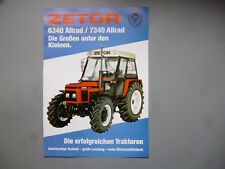 ZETOR 6340 Allrad / 7340 Allrad  Traktor Original altes Schlepper Prospekt  