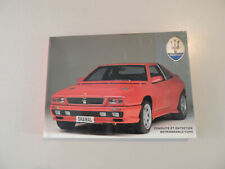 Maserati Shamal Conduite et entretien Betriebsanleitung Fahrerhandbuch 01.1991