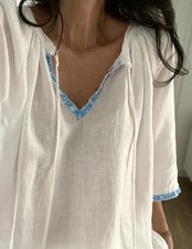 Tunika Bluse Weiß 36 38 40 42