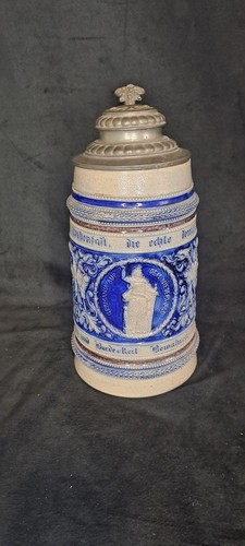 Alter bierkrug mit zinndeckel - alter,
