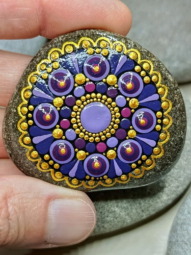Mandala stein lila - stein,,