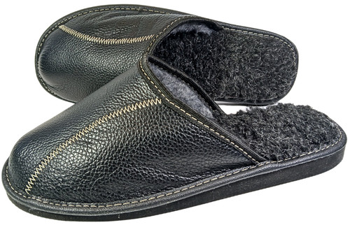 Herren leder hausschuhe - herren,