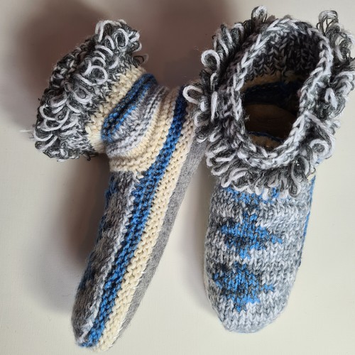 Handstrick wollsocken mit - handstrick,