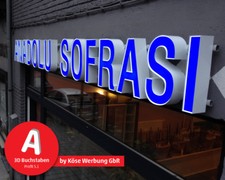 3D Leuchtbuchstabe Frontleuchter Außenwerbung Profilbuchstabe Werbung