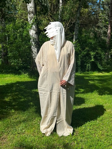 Abaya beige bestickt ideal - bestickt,