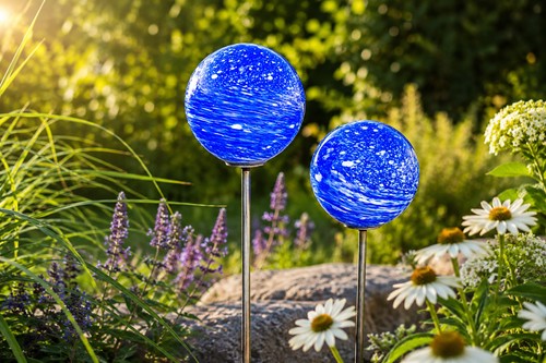 Gartenstecker mit glaskugel - mit,