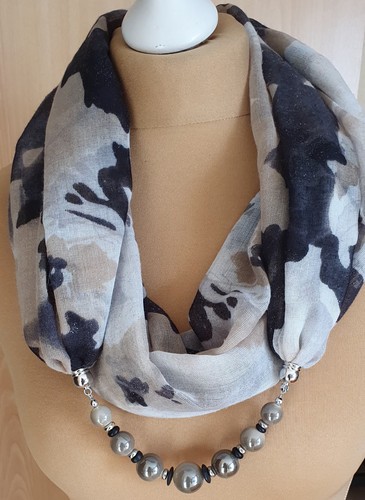 Schal schmuckschal mit kette - schmuckschal,