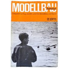 Modellbau heute 2 1971 GST DDR Flugmodell Schiffsmodell mit Bauplan Zerstörer