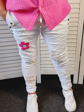 Schlupfhose mit Stretch Blumen