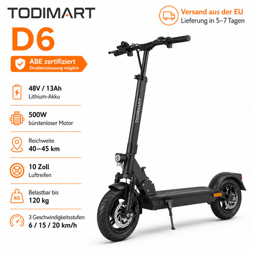 Todimart abe scooter - d6-abe, e-scooter