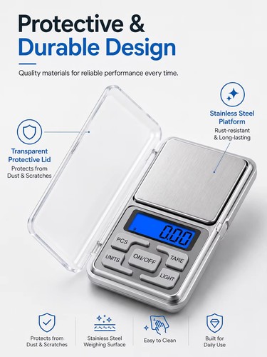 Digitale feinwaage 200g 01g - digitale,