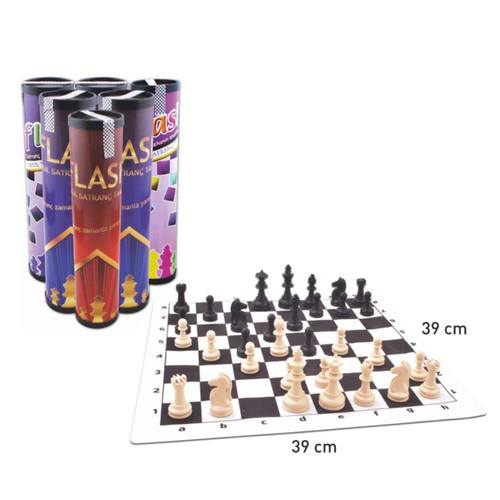 Flash roll cylinder chess set - flash,