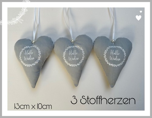 3Stoffherzen★Xmas★Tilda★