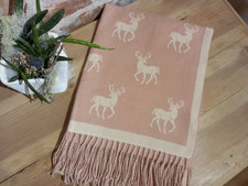 Schal Hirsche altrosa beige