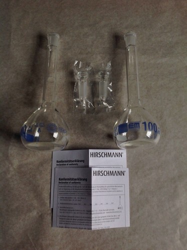 Messkolben 100ml blau - 2,