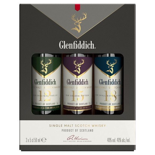 Glenfiddich miniaturen set - miniaturen, /