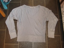 Langarmshirt, H&M, Basic, Oberteil, M, Shirt, T-Shirt, Damen Shirt, Grau, LOGG
