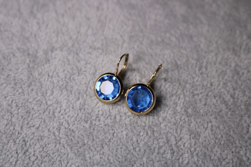 Vintage ohrhänger blau - vintage,