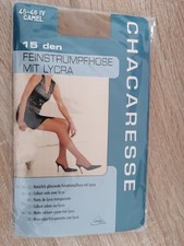 Feinstrumpfhosen  15. Marke: Chacaresse. Farbe: Camel. Größe: 46-48.
