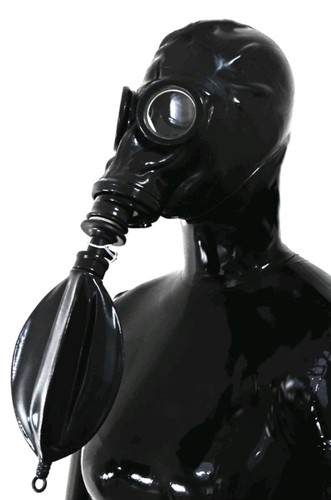 Gasmaske latexmaske mit - gasmaske,