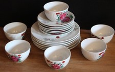 Teegeschirr 6 Personen Koppchen  Teeschale  Friesenrose Ostfriesland Warnecke