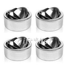 4 Stk Aschenbecher Edelstahl