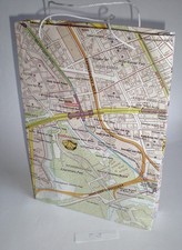 Geschenktüte Geschenktasche Stadtplan Motiv 26 cm x 20 cm  x 4,5 cm T3