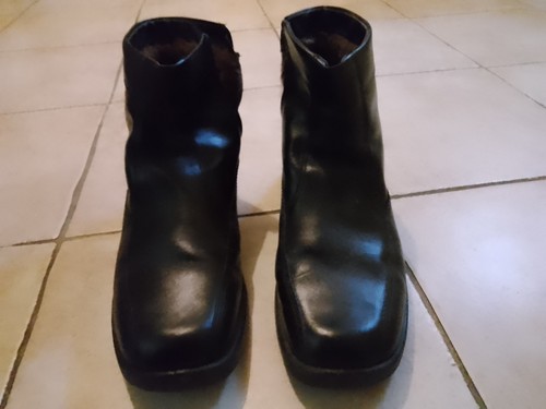 Stiefel leder mit - mit, lammfell