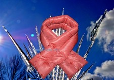 Daunenschal, Nylon, seidenglanz, lachsrosa, Accessoire für Daunenjacke