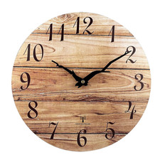 Funkwanduhr 30cm Holzrahmenlos