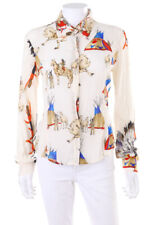 VERSACE JEANS COUTURE Hemd-Bluse Seide Print L créme multicolor