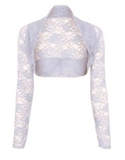 Damen SPITZE SHRUG Cropped