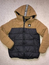 warme H&M Winterjacke Anorak braun schwarz Größe 152 Junge