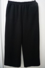 Made in Italy Palazzohose Stoff Weite Hose Schwarz  Gr  One Size   gut erhalten