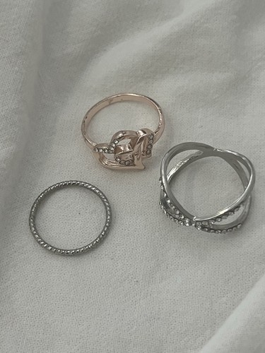 Drei ringe silber roségold - ringe,