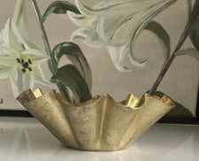 Teelicht Schale Gold Finish Glitzer Windlicht