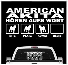 American Akita Inu Japan Hört aufs Wort Hunde Auto Aufkleber Autoaufkleber Hund 