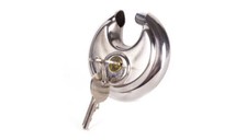 Schloss rund 70mm Edelstahl mit 2 Schlüsseln Vorhängeschloss Anhängerschloss