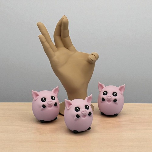 Niedliche rosa schweinefigur - rosa,