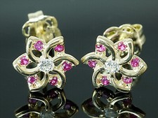 585 Gold Ohrstecker mit 12