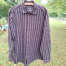 Herren-Hemd 41/42 L Seersucker