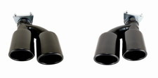 Doppel Endrohre schwarz für Mercedes E-Klasse W211 W212 Auspuffblende 4x 90mm