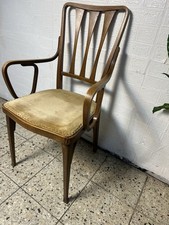 Armlehnstuhl Holz Leder