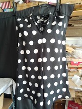 Bluse/Schlupfbluse/schwarz/weiß/Punkte/Gr.42/Schlitz/