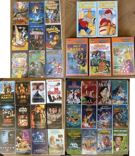 38x vhs kassetten konvolut - vhs,