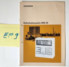 1984 Siemens Sicherheitssystem SRS 30 Prospekt Rarität #EP9