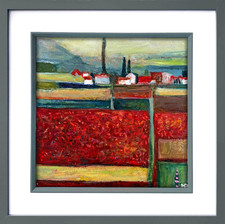ORIGINAL ÖLGEMÄLDE NEU 43cm X 43cm LANDSCHAFT ZEICHNUNG SKIZZE KUNST vom Künstler