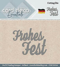 Stanzschablone - Card Deco -Text Deutsch - Frohes Fest