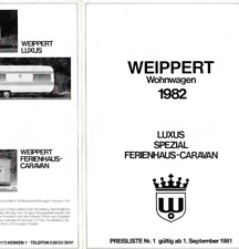WEIPPERT 1982      -   PREISLISTE  - WOHNWAGEN PROSPEKT -CAMPING